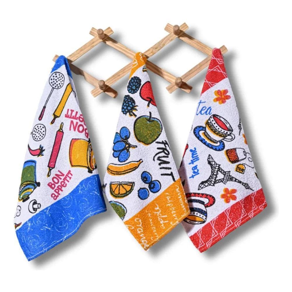 Pano De Prato Atoalhado Felpudo Premium Kit Com 10 Peças