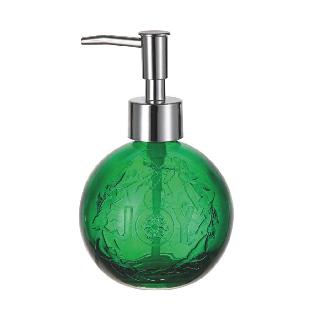 Porta Sabonete Xmas Bola De Vidro Verde 290Ml