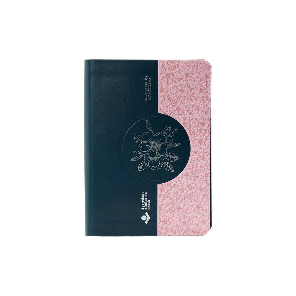 Bíblia Sagrada NAA Nova Almeida Atualizada Letra Supergigante Azul e Rosa