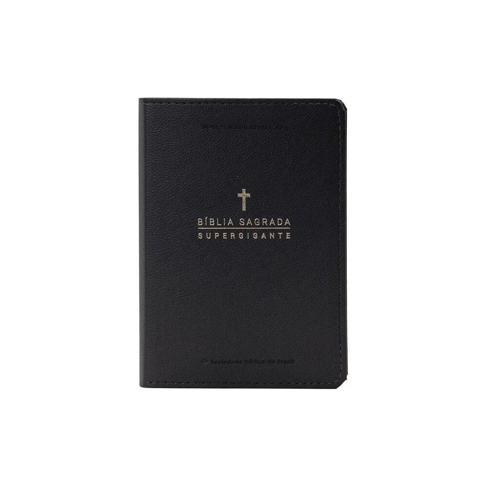 Bíblia Sagrada NAA Nova Almeida Atualizada Letra Supergigante Luxo Preta