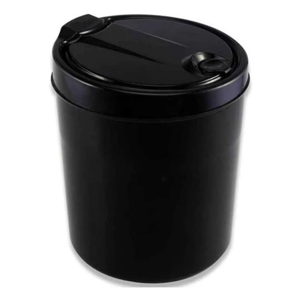 Lixeira Para Pia E Banheiro 3 Litros Preta Tampa Click