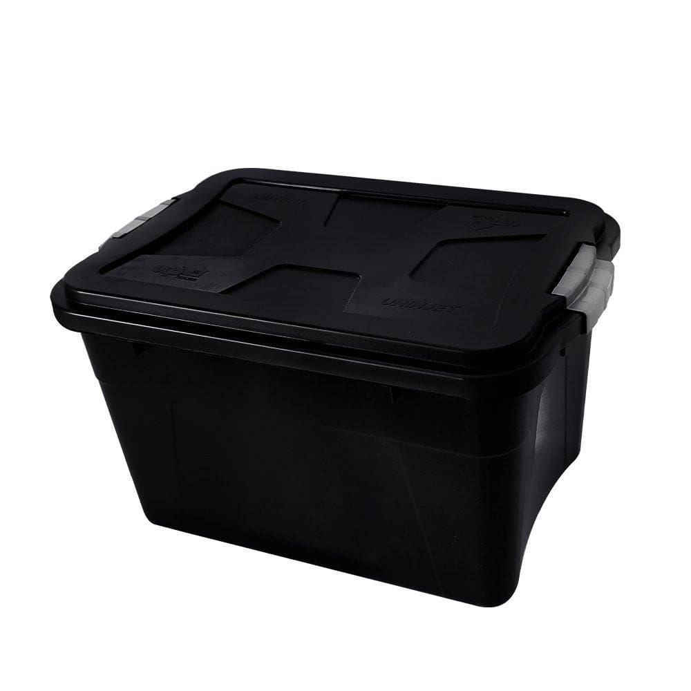 Caixa Organizadora Preta Multiuso 30 Litros Tampa E Travas
