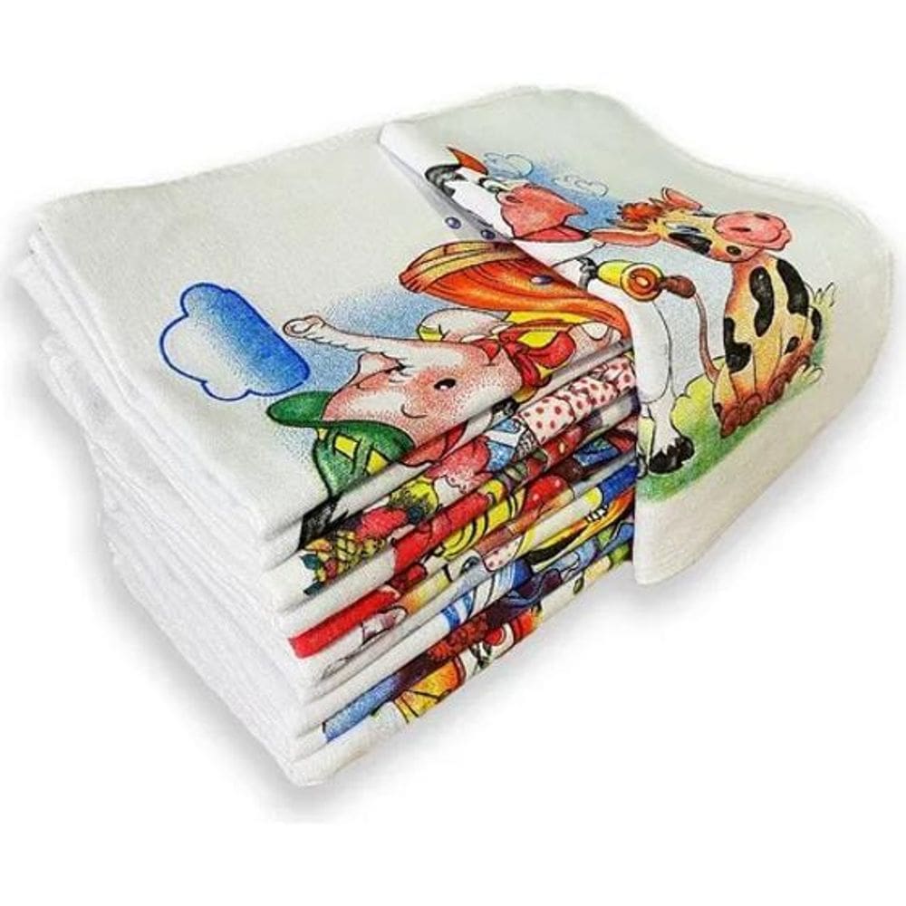 3X Textil Cabar Pano De Copa Estampado 10 Unidades Algodão