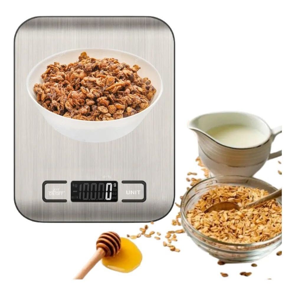 3X Balança De Cozinha Digital Inox Até 10Kg Alimentos Portát