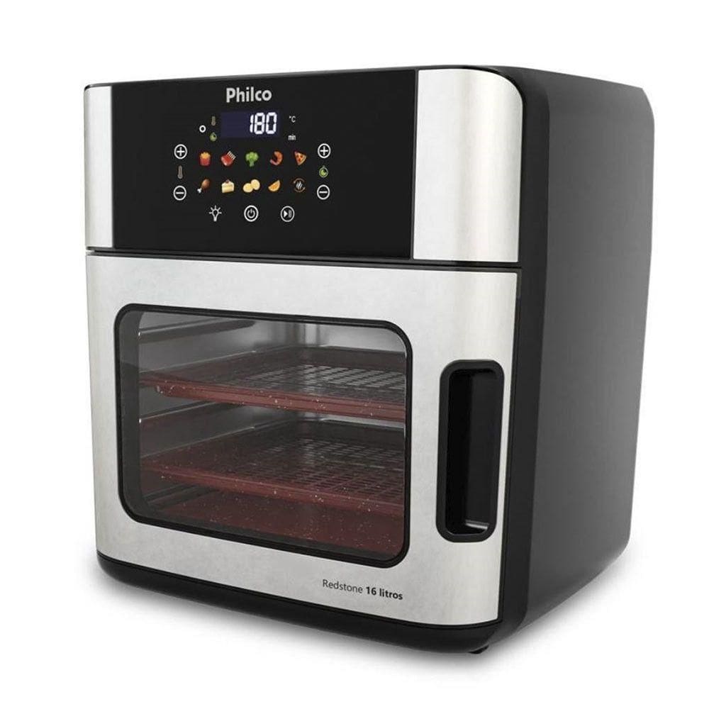 Fritadeira Air Fryer Philco 4 Em 1 Painel Digital PAF16A Preto 16L Inox 110V