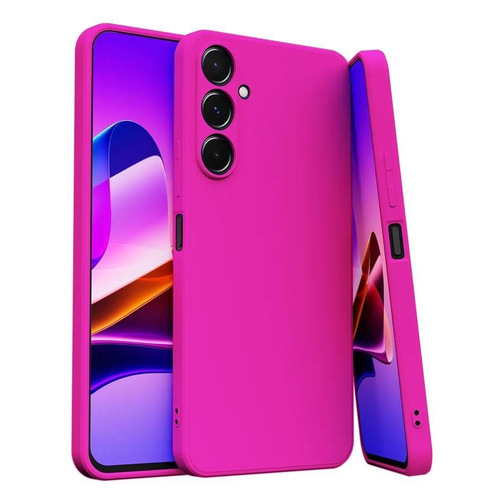 Capa Capinha Para Galaxy S23 Silicone Aveludado Rosa-Chicle