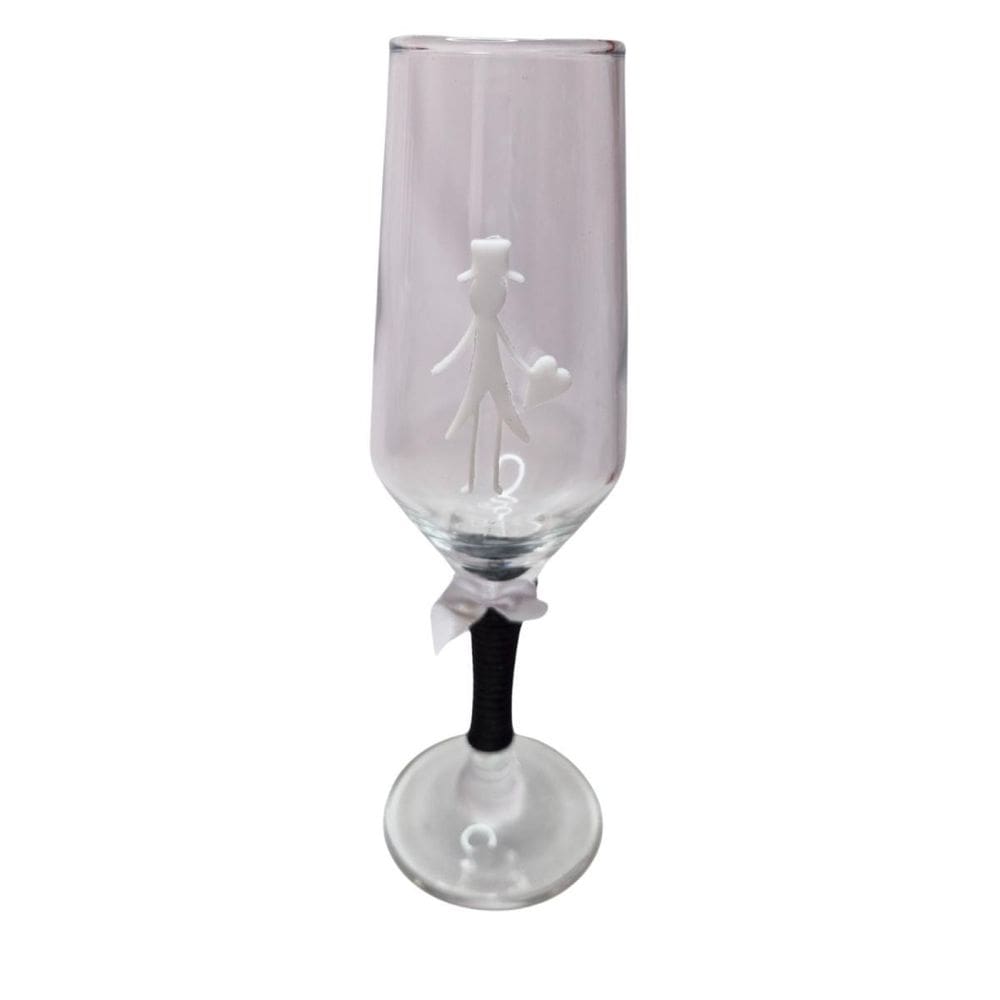 Taça Vidro Casamento Noivos Amor