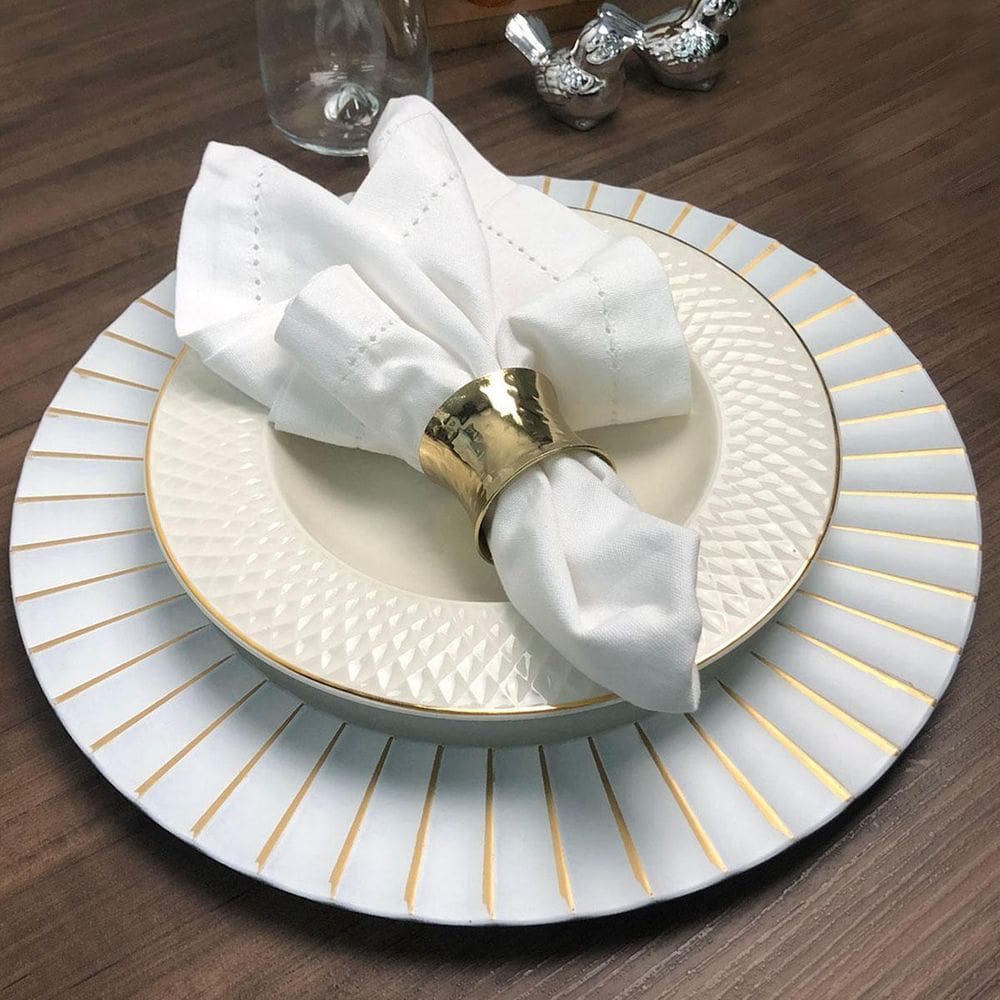 10 Sousplat Redondo Mesa Posta Plástico Alto Padrão Lisa Br