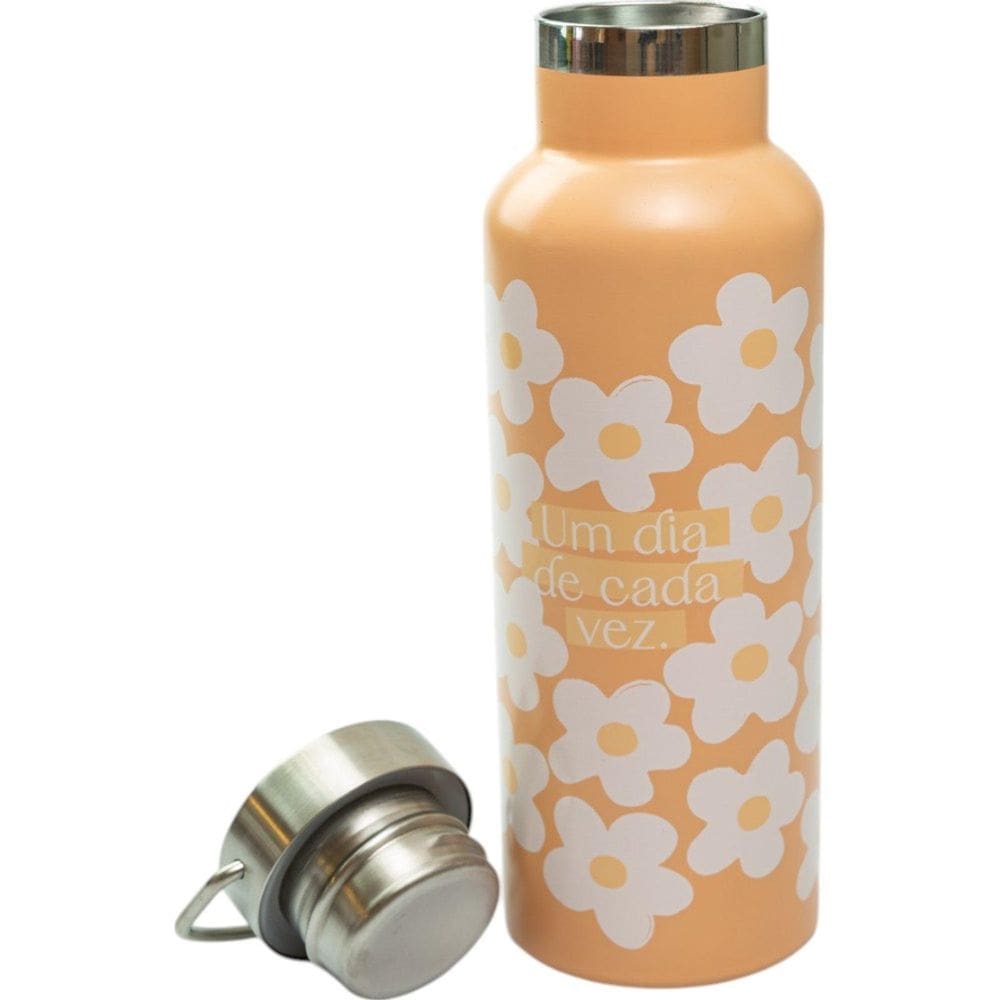 Garrafa Térmica Uatt Com Frase Um Dia De Cada Vez 500Ml