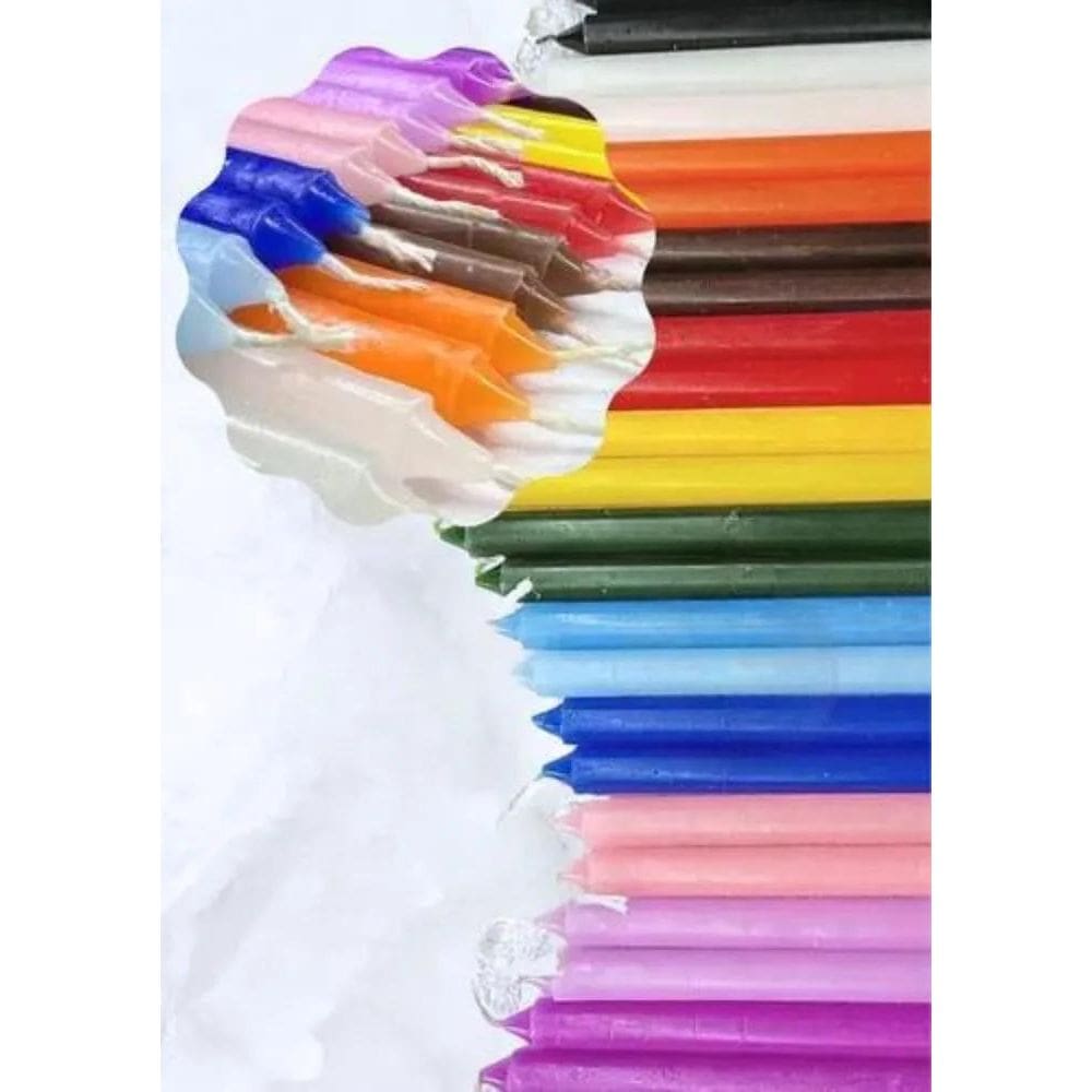Velas Palito Coloridas 100 Unidades 100 % Parafina