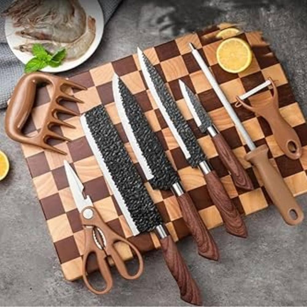 Kit Utensílios Churrasco Faqueiro Gourmet Inox Completo