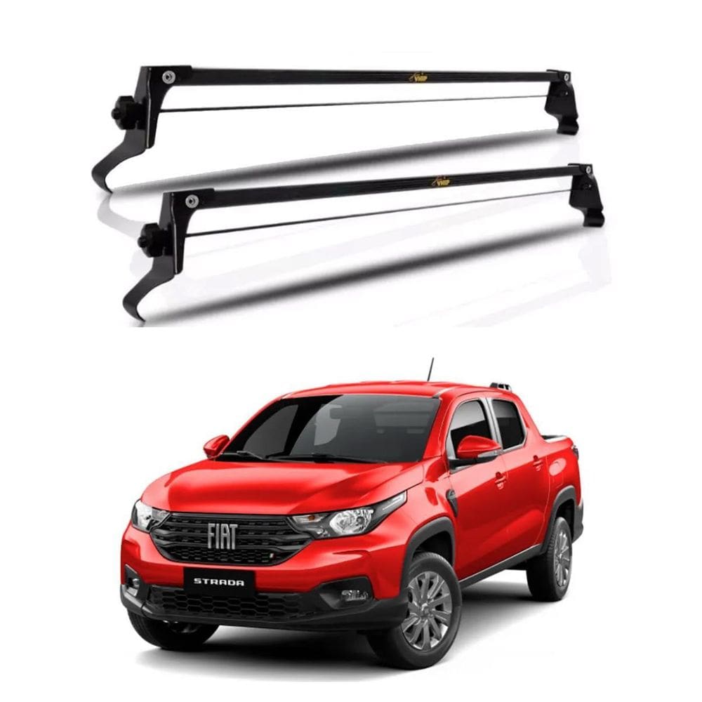 Rack Teto Rack Fiat Strada 2022 A 2024 Entre Portas Preto