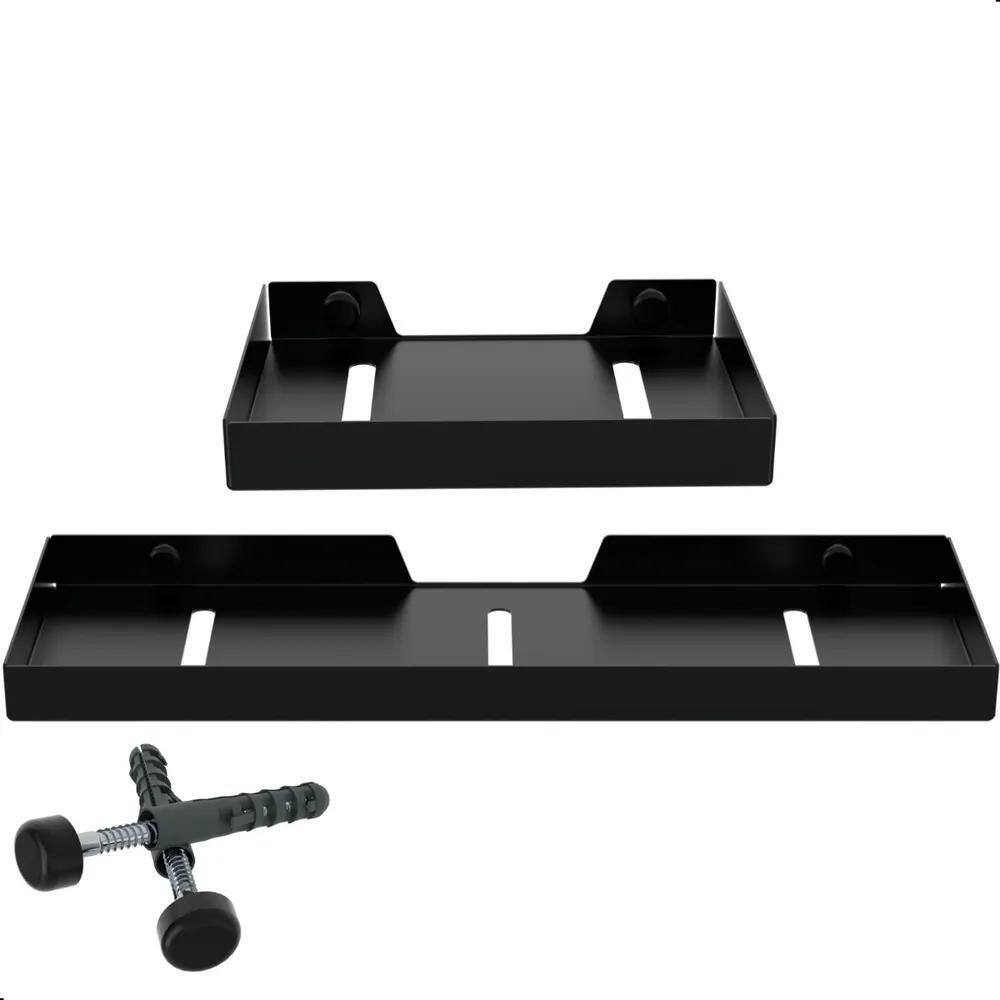 10X Kit Porta Sabonete E Shampoo Parede Para Banheiro Preto