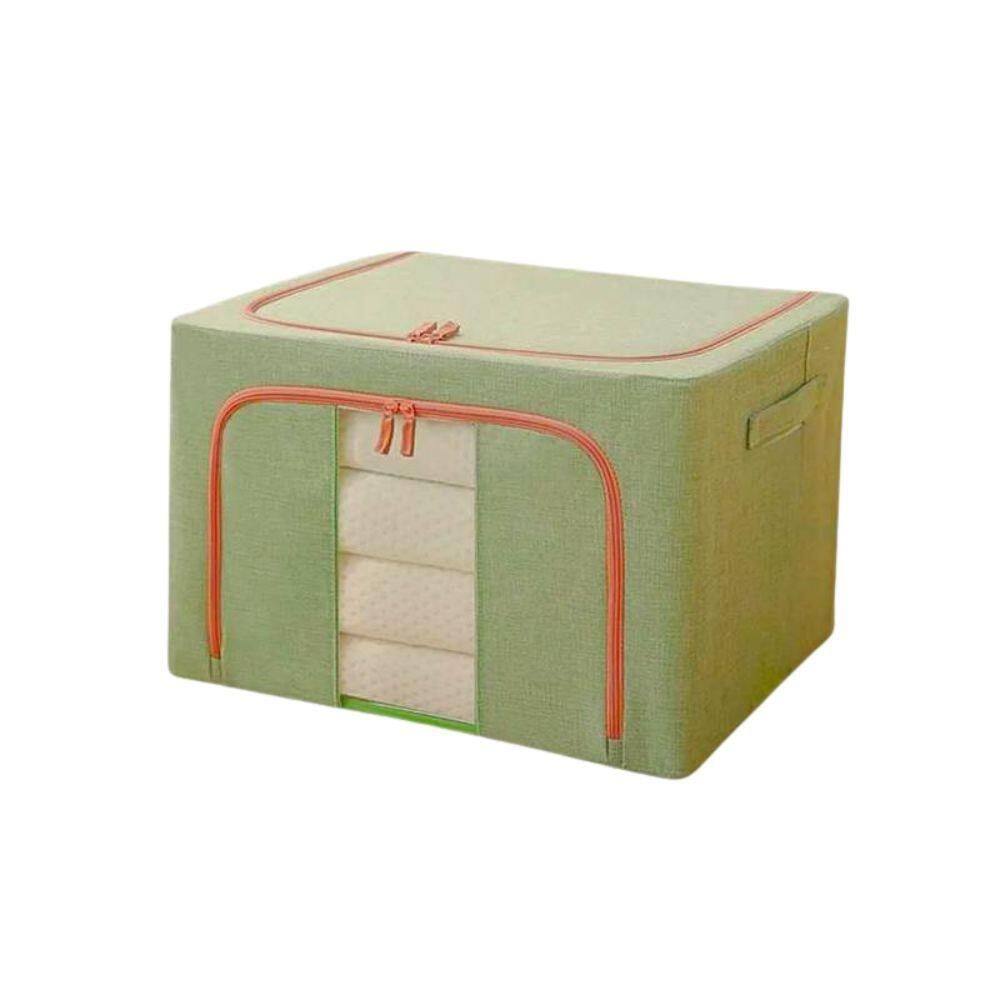 Caixa Organizadora De Roupas Verde Empilhável Dobrável