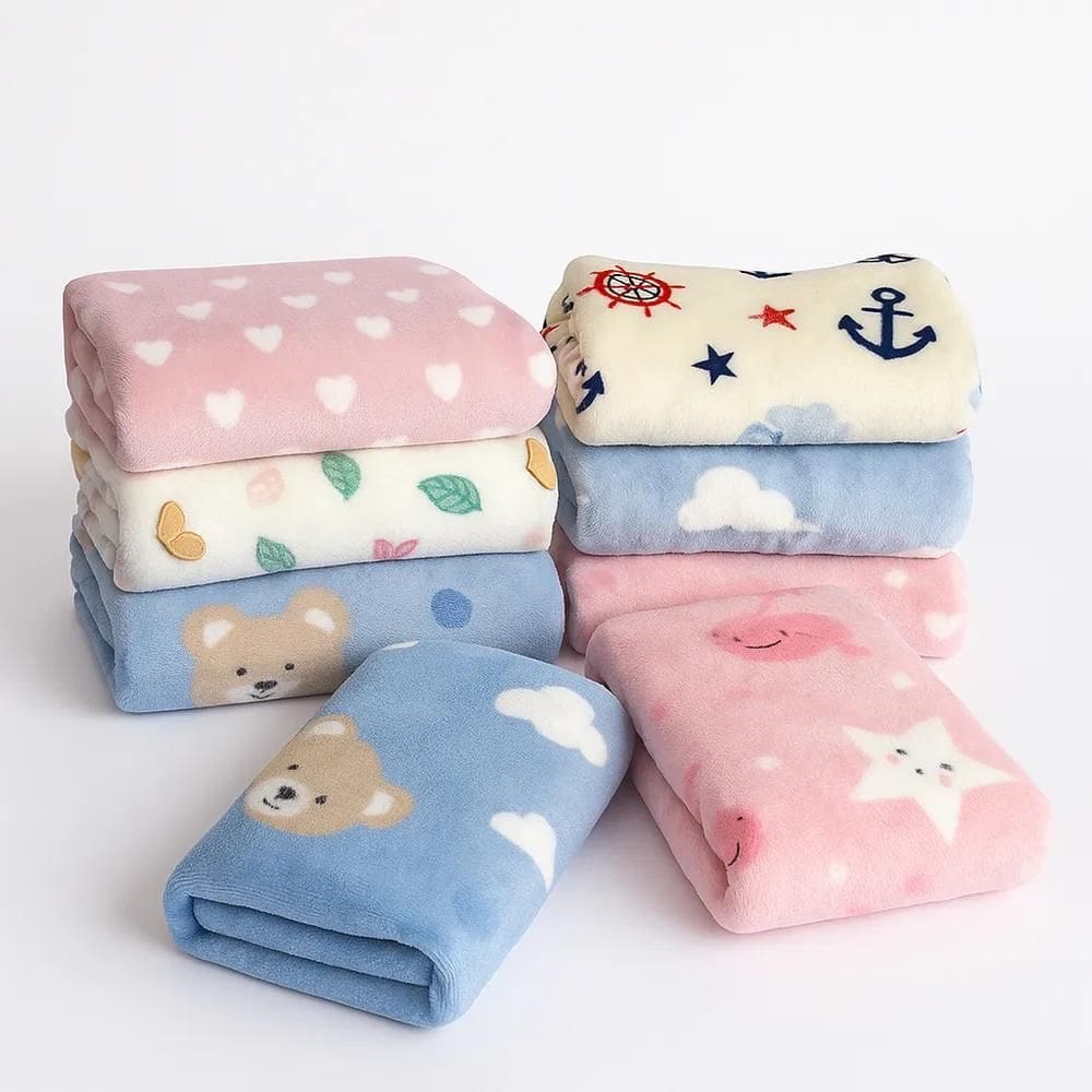 Kit 3 Manta Bebe Cobertor Microf Rosa