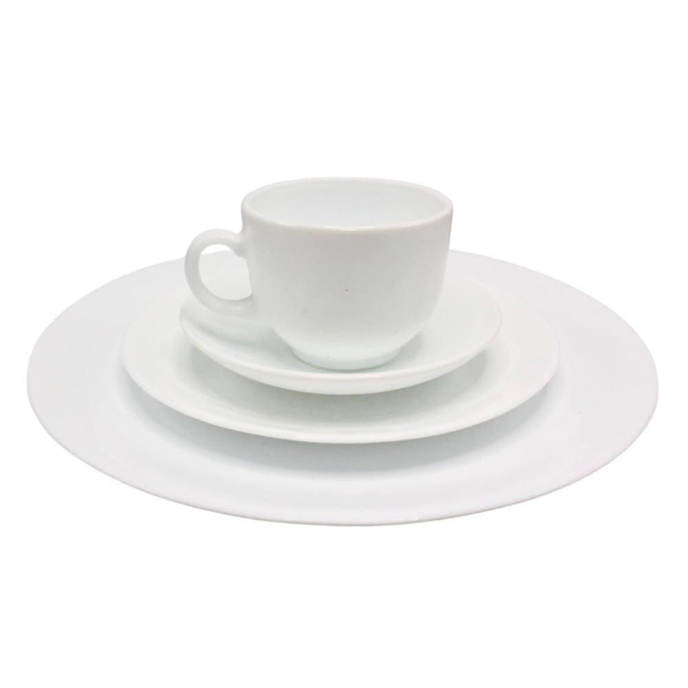 Aparelho De Jantar Vidro Branco 16 Peças Completo Lovely