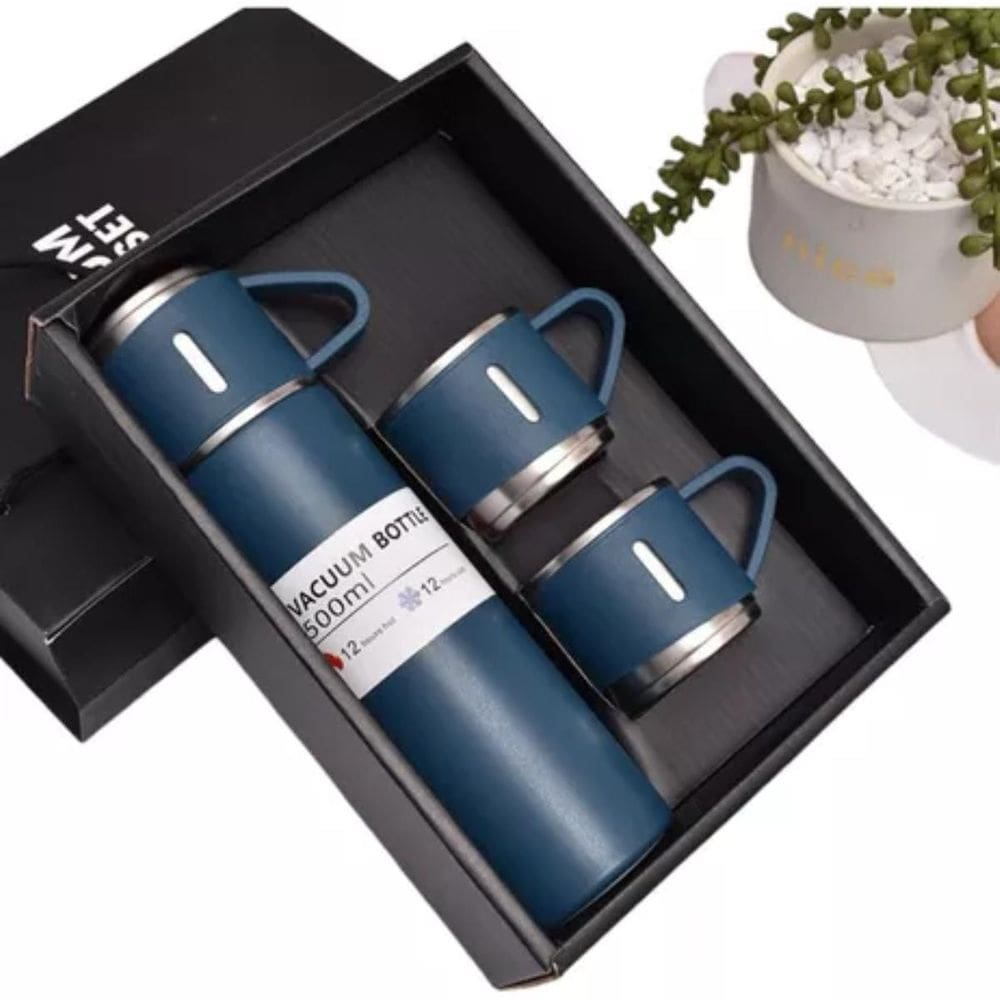 Kit Garrafa Térmica Com Xícaras Kit Premium Para Escritório