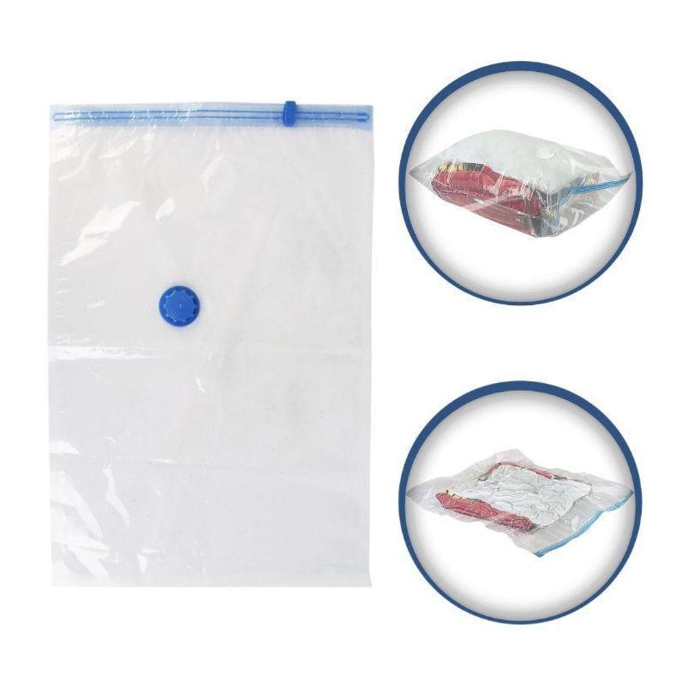 Saco Organizador A Vácuo Transparente M 60Cm X 80Cm