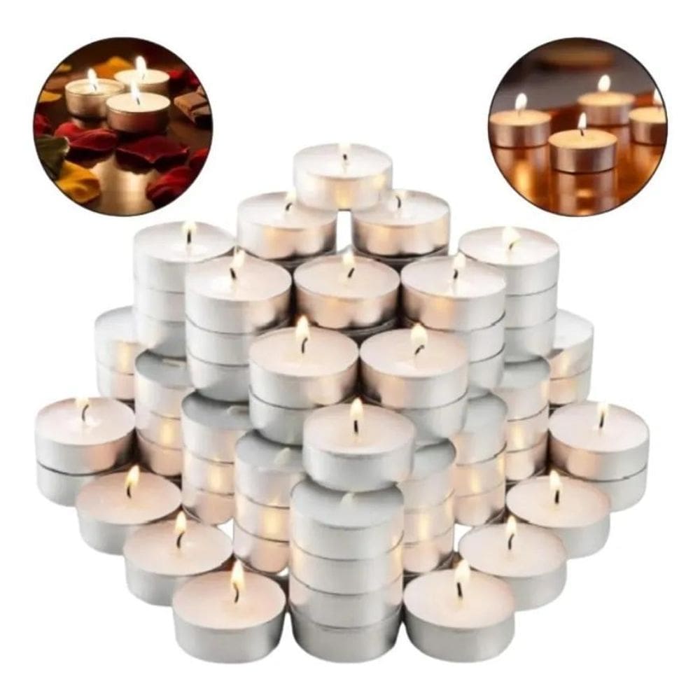 Kit 100 Velas Rechaud Decoração Casamento Lamparina