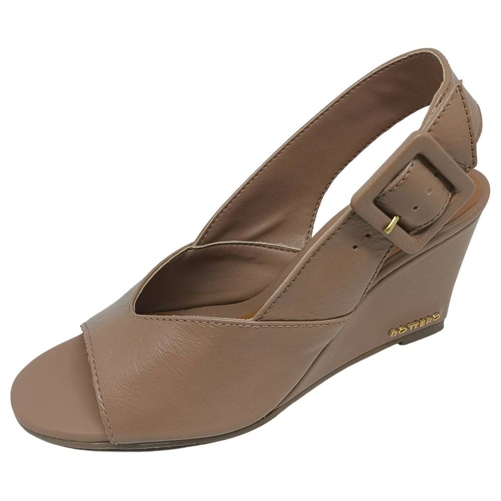 Sandalia Feminina Anabela Conforto Elegante Media Bottero