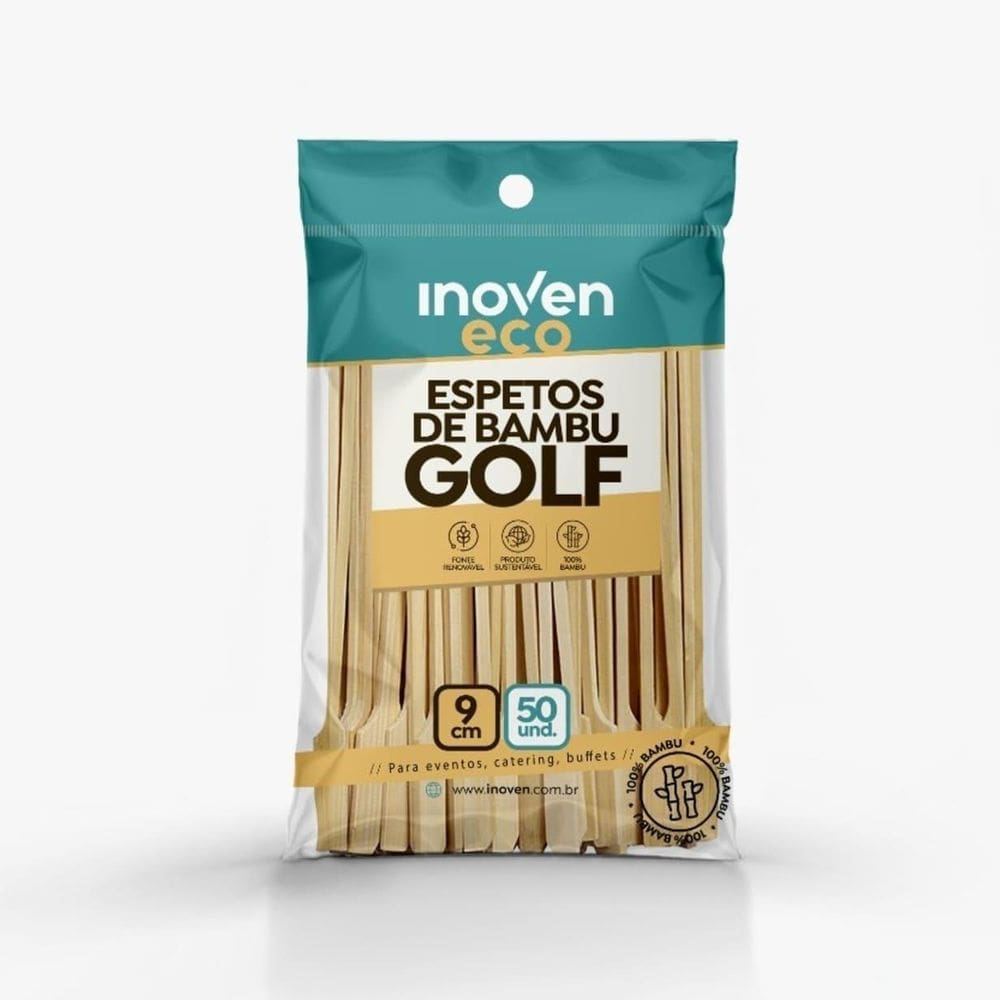 1000 Espeto Palito De Bambu Golf 9 Cm Gourmet Hamburguer Top
