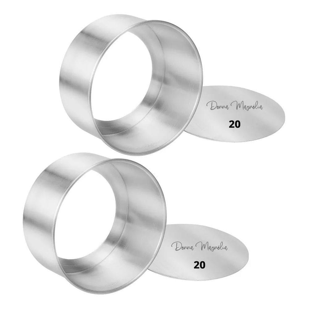 Kit 2 Forma Assadeira Bolo Fundo Removível 20X10 G16