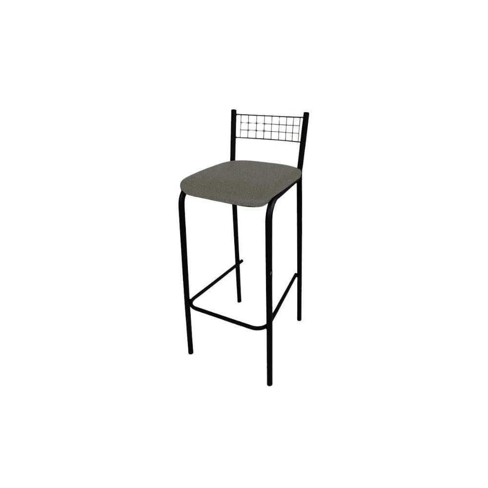 Banqueta Sala De Jantar Gênova 1b705prf Aço 1 Un Preto-linho Escuro - Kappesberg