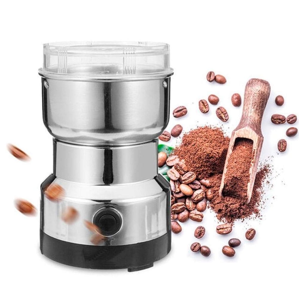 Moedor Grãos Elétrico Bivolt Portátil Aço Inoxidável Café