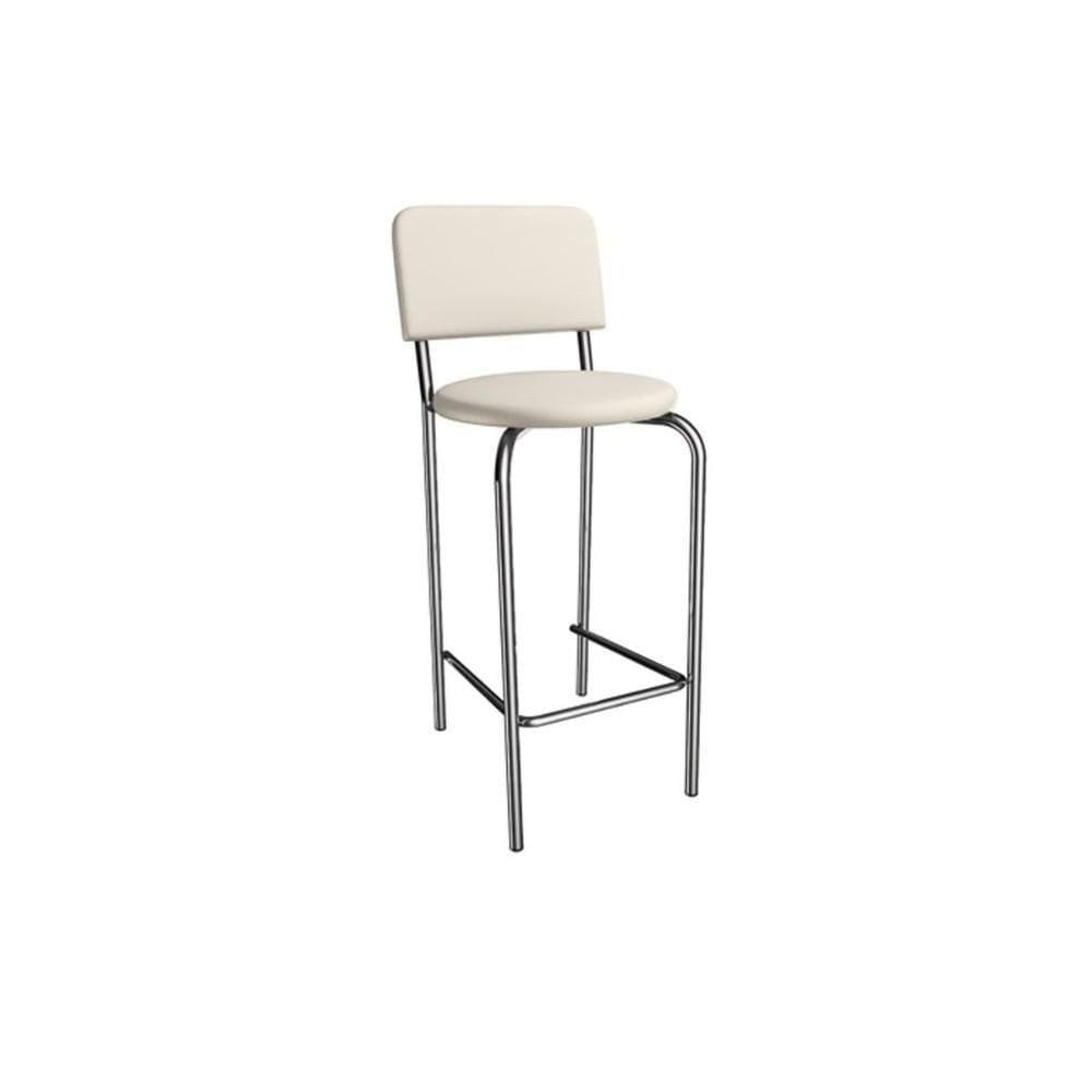 Banqueta Sala De Jantar Capri 1b715cr Aço 1 Un Cromado-ano Bege - Kappesberg