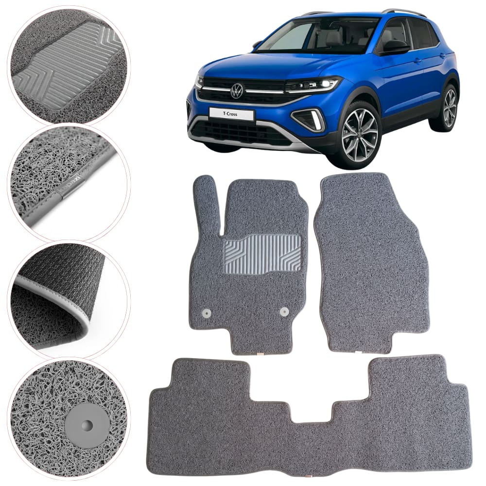 Tapete Kapazi Automotivo Premium T-Cross 2023 a 2026 Cinza