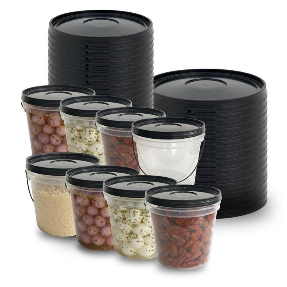 Balde 3.2L Transparente Uso Prático - 7 Pçs