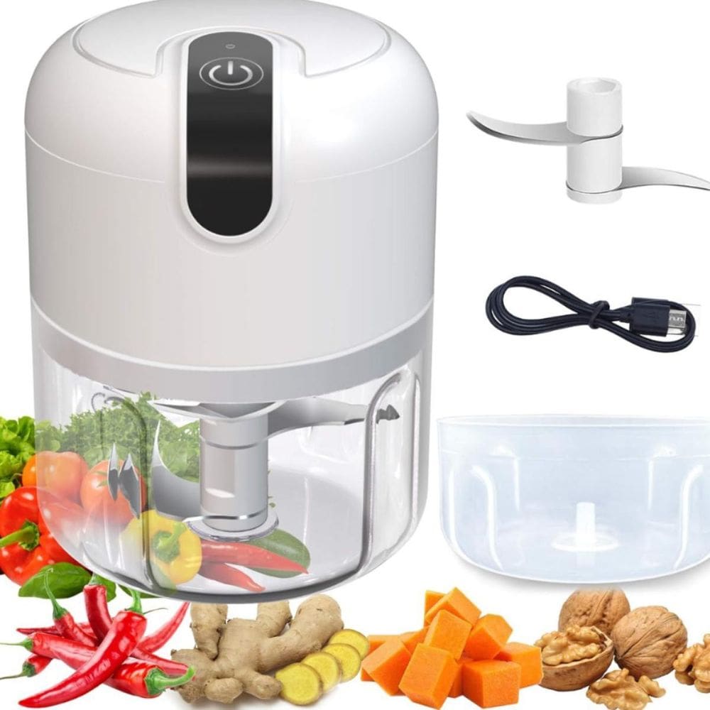 Moedor Elétrico De Alho Sem Fio Compacto 250Ml