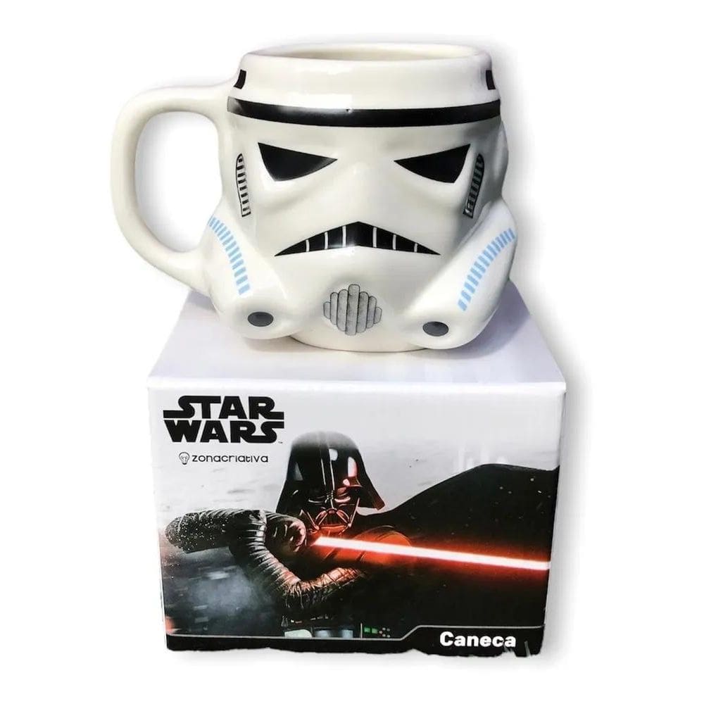 Caneca Star Wars Stormtrooper 3D Geek Porcelana Café 500Ml