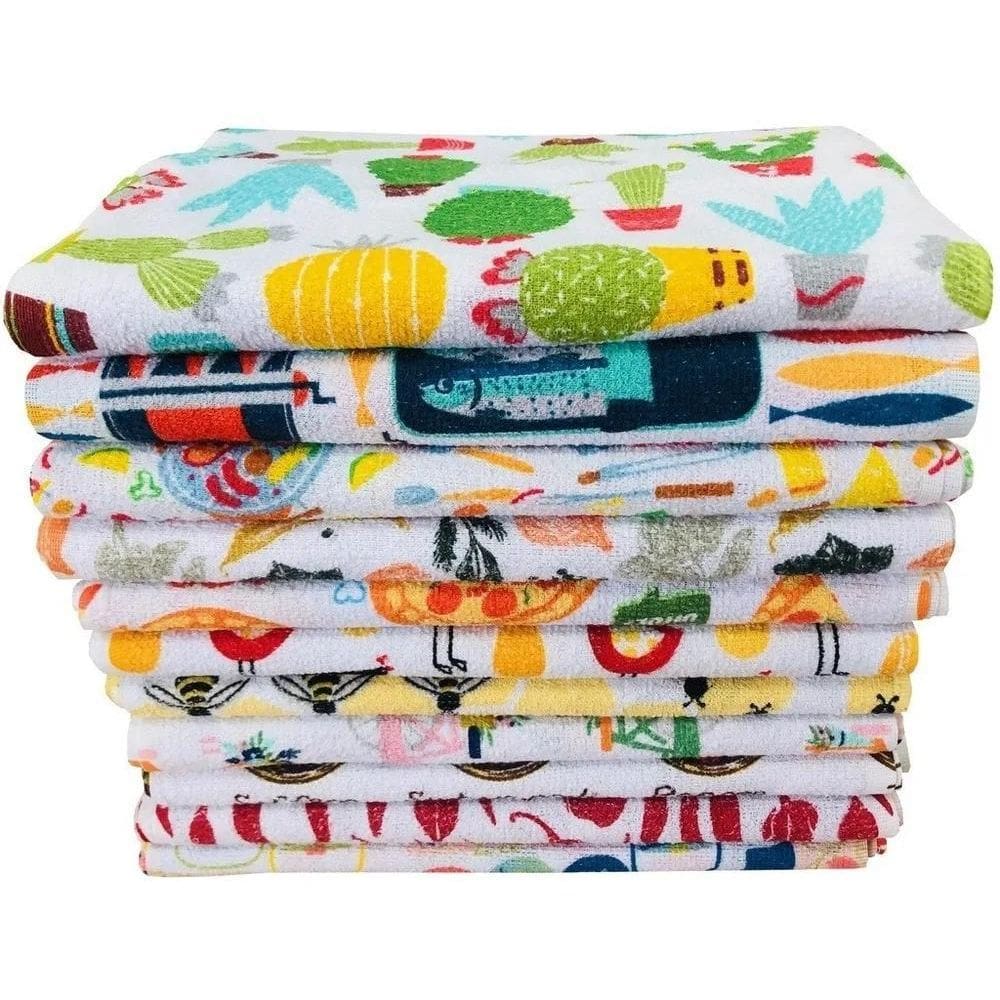 Pano De Prato Copa Atoalhado Felpudo Kit10