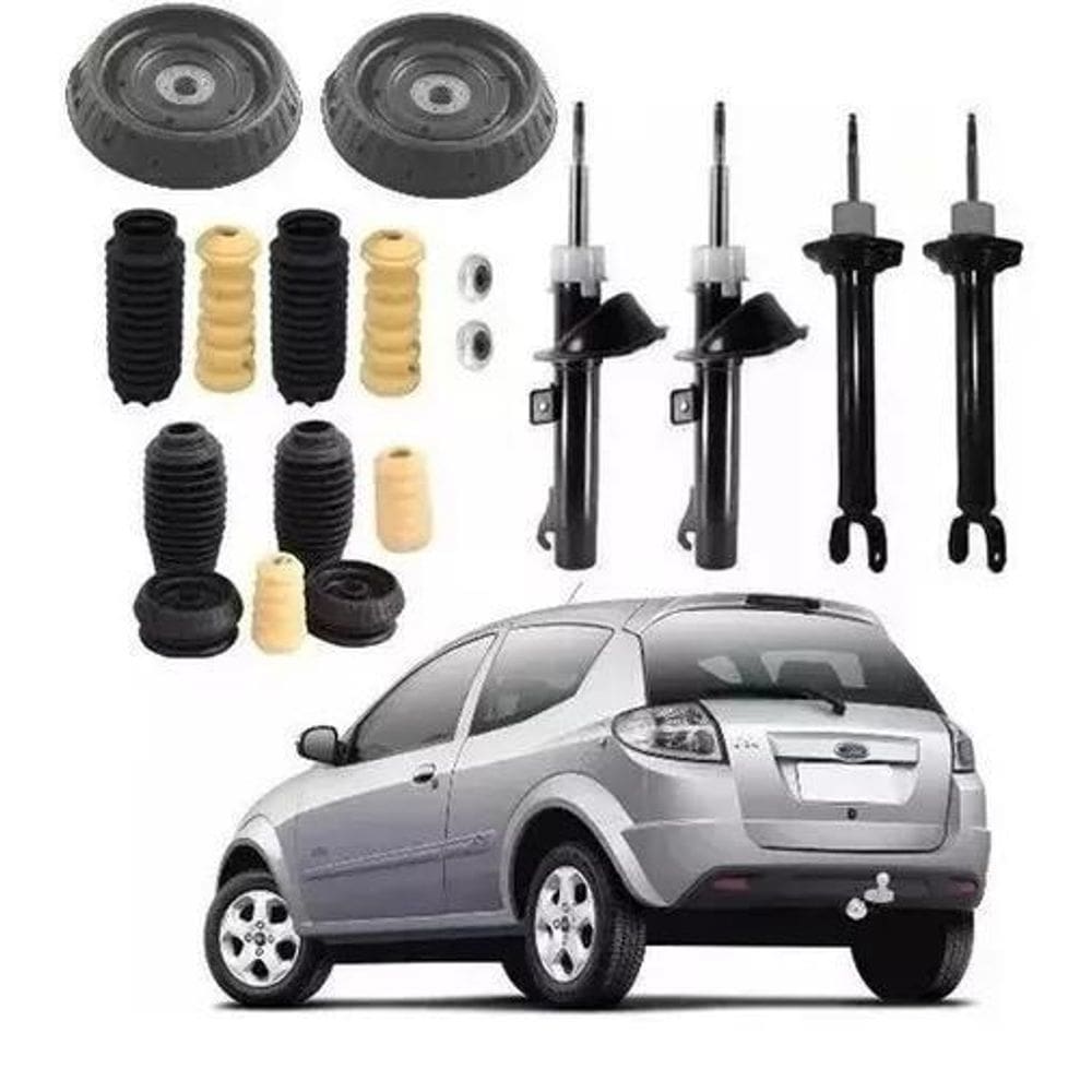 4 Amortecedor+ 4 Kit Com Coxins Ford Ka 2009