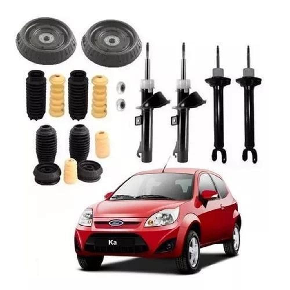 4 Amortecedores + 4 Suspensão Batentes Ford Ka 2008 A 2011