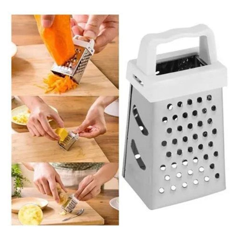 3X Mini Ralador Pequeno Queijo Aço Inox Confeiteiro Noz Mosc