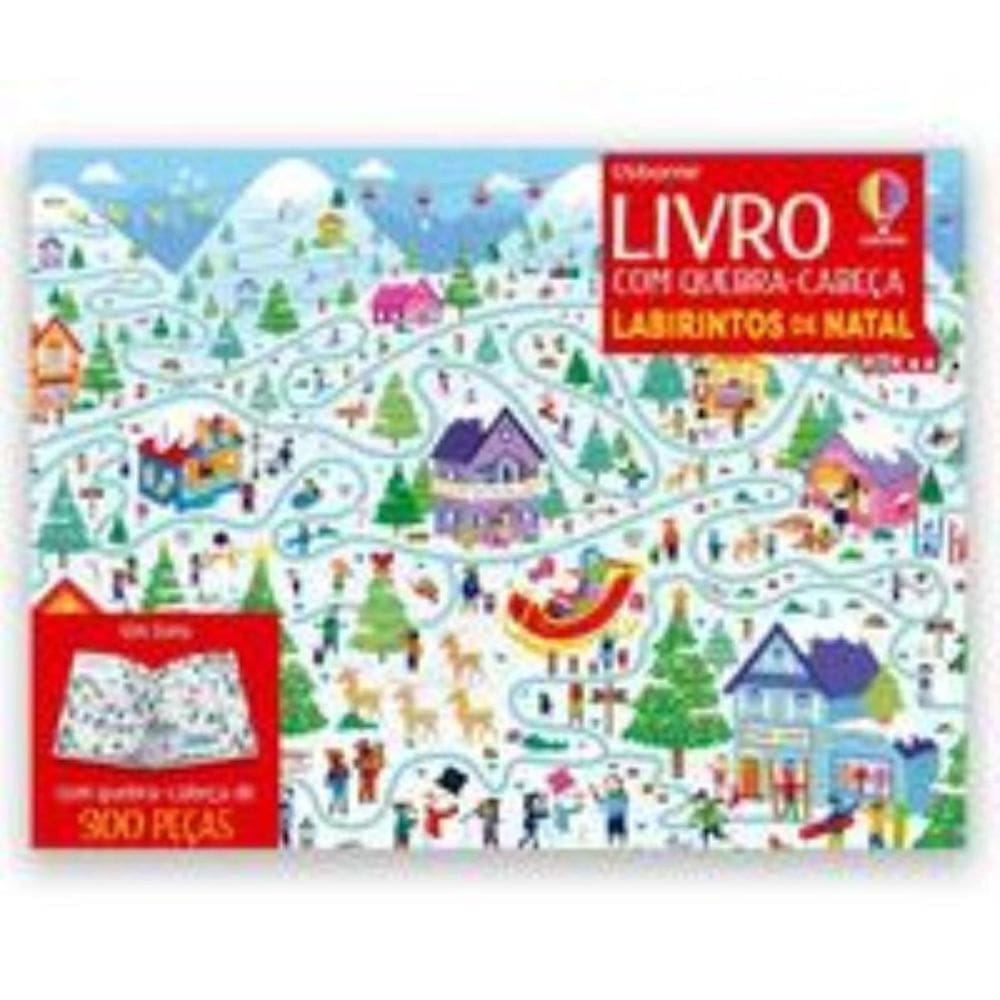 Labirintos de natal: livro com quebra-cabeça