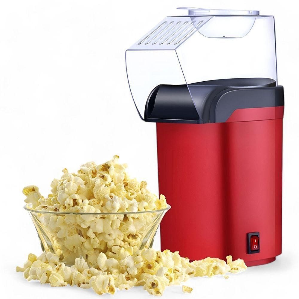 Máquina De Pipoca Elétrica Vermelha 110v Sem óleo Pipoqueira 1100w Saudável