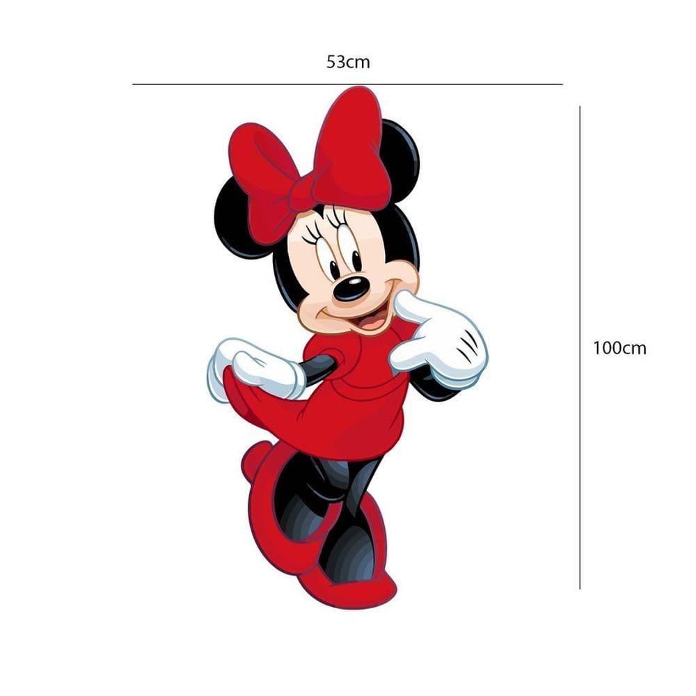 Adesivo De Parede Minnie Vestido Vermelho