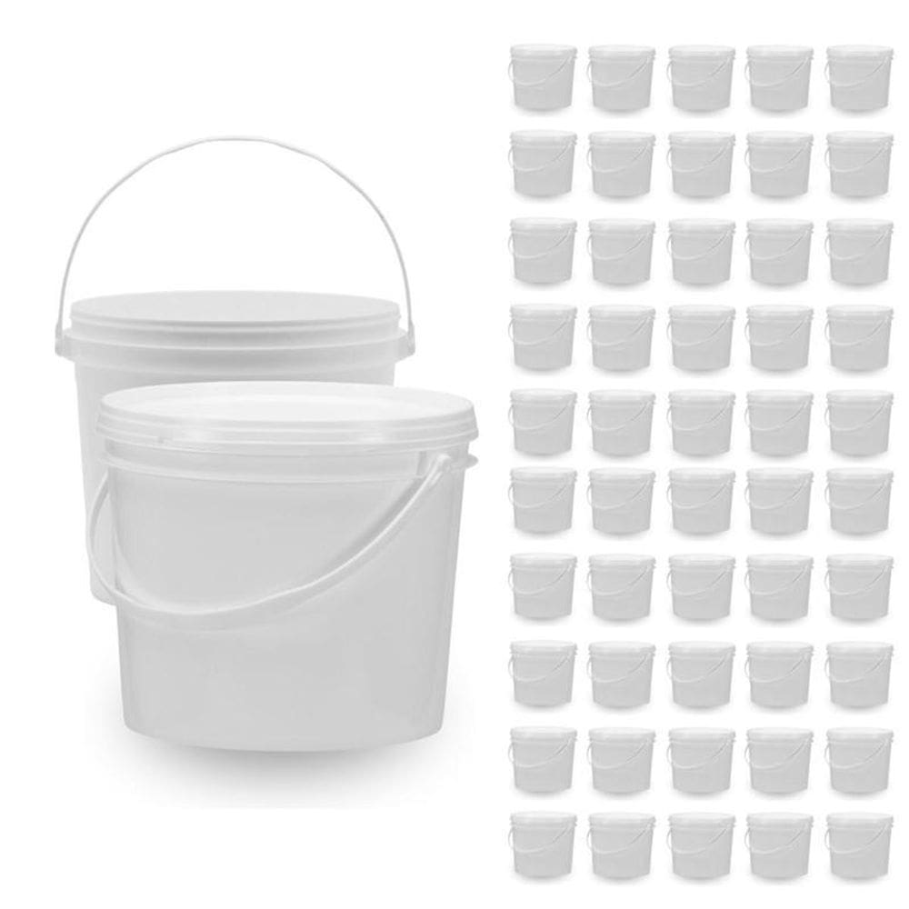 Balde Para Artesanato De 1.8 Litros Branco 50 Pçs