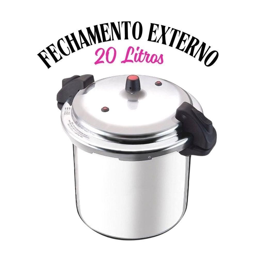 Panela De Pressão Alumínio Válvula De Controle 20 Litros