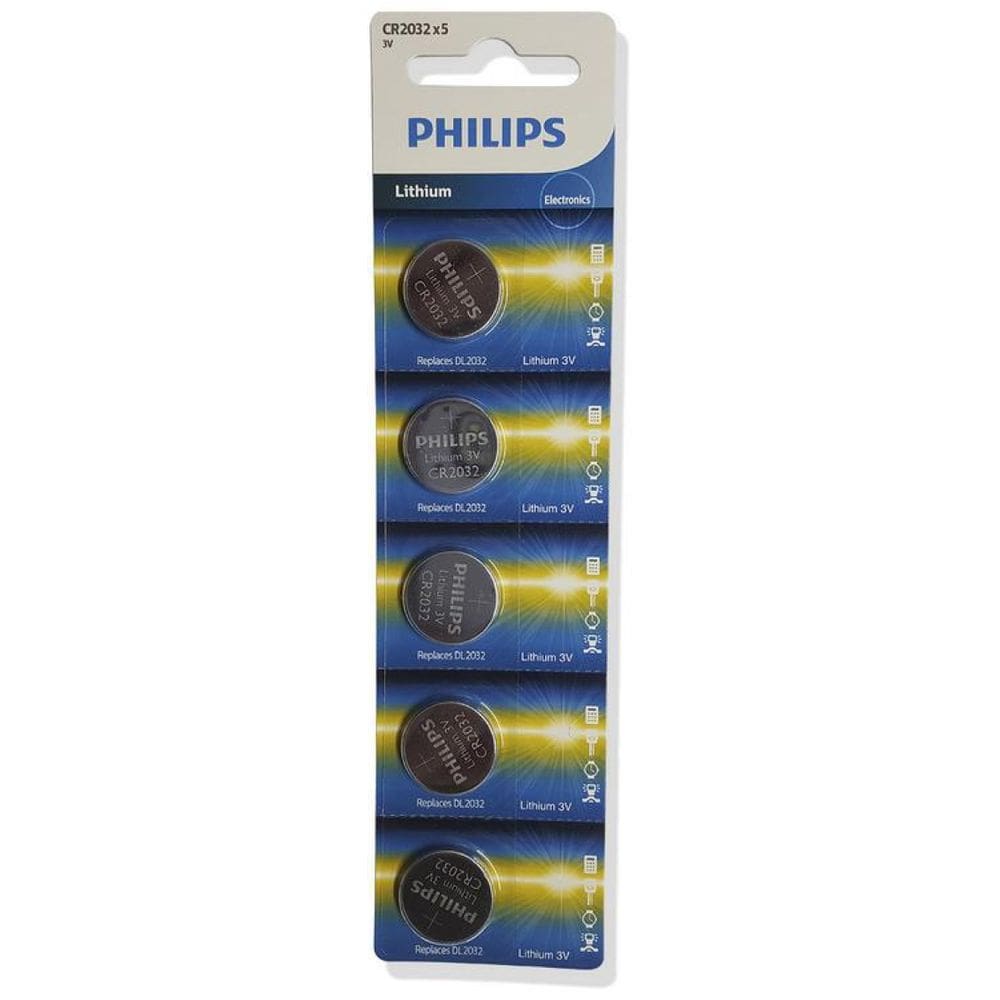 Bateria Cr2032 Philips Lithium 3V Cartela Com 5 Unidades