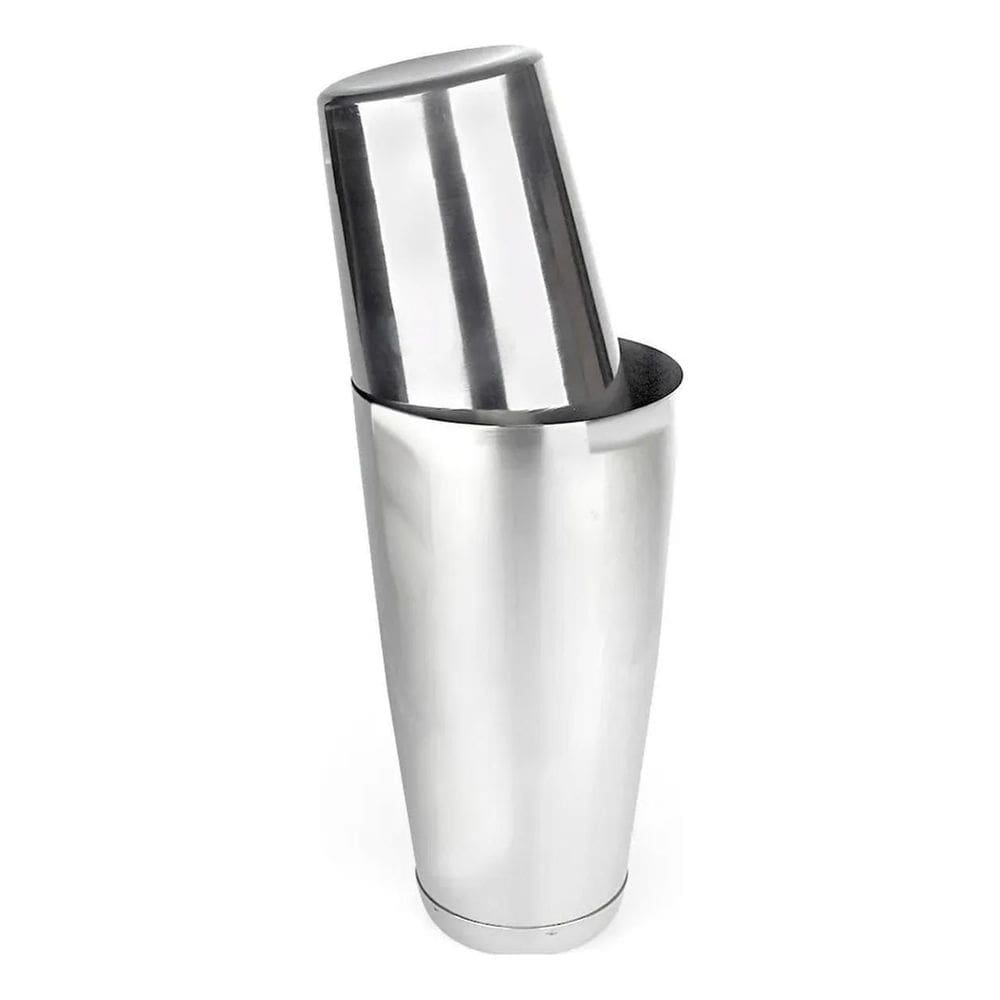 Kit Coqueteleira Boston 820 Ml Inox Com Peso