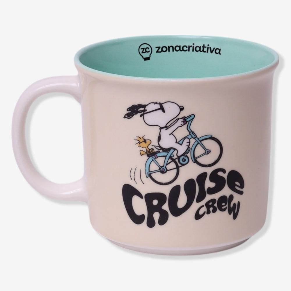 Caneca Tom Snoopy Bicicleta