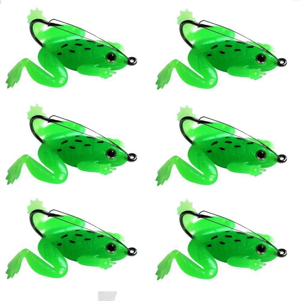 6 Isca Para Traira Sapo Artificial Com Anzol Anti-Inrros