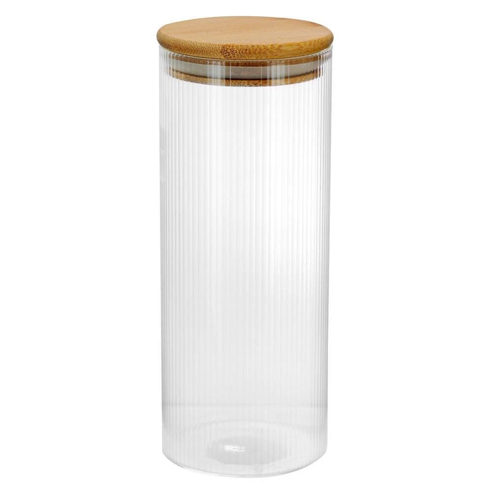 Pote Hermético Boro Redondo Tampa Bambu Tuut 800Ml