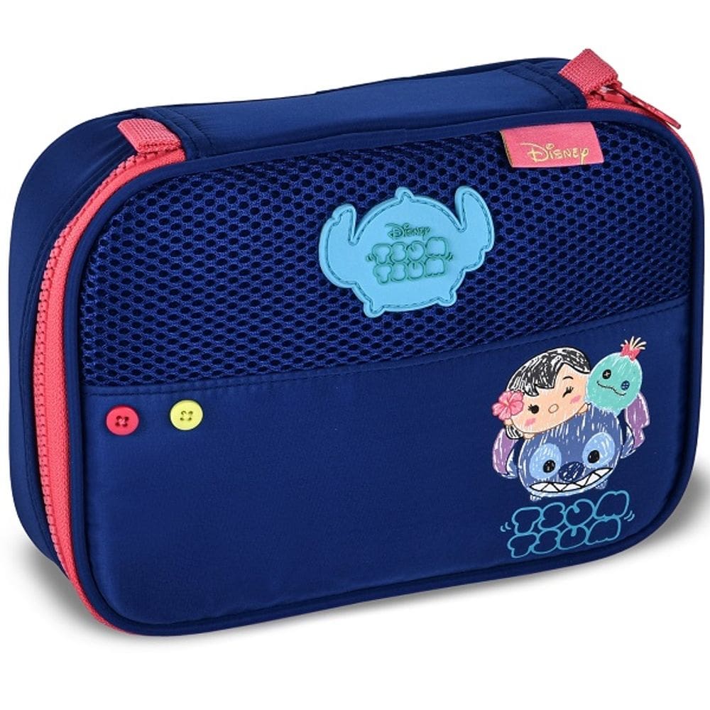 Estojo BOX Escolar Infantil Disney STITCH TSUM TSUM