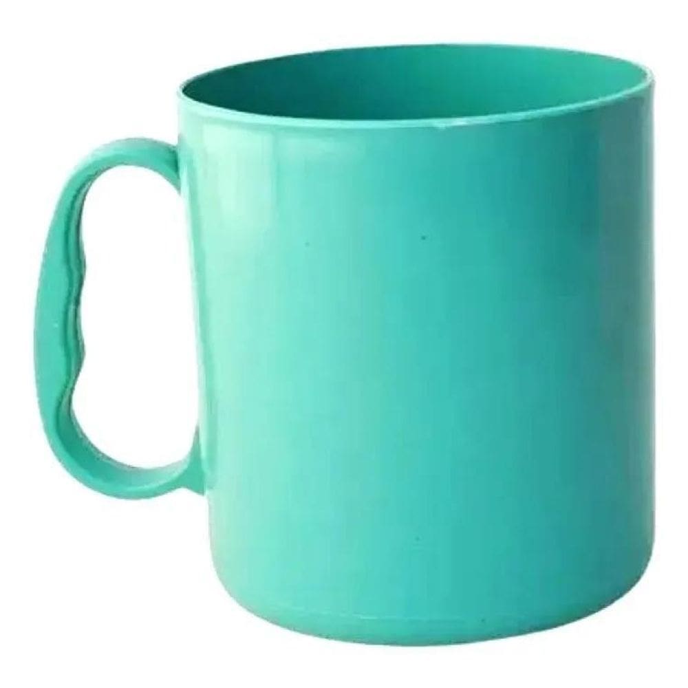 3X 10 Canecas Coloridas Plástico - Tipo Escolar 350Ml