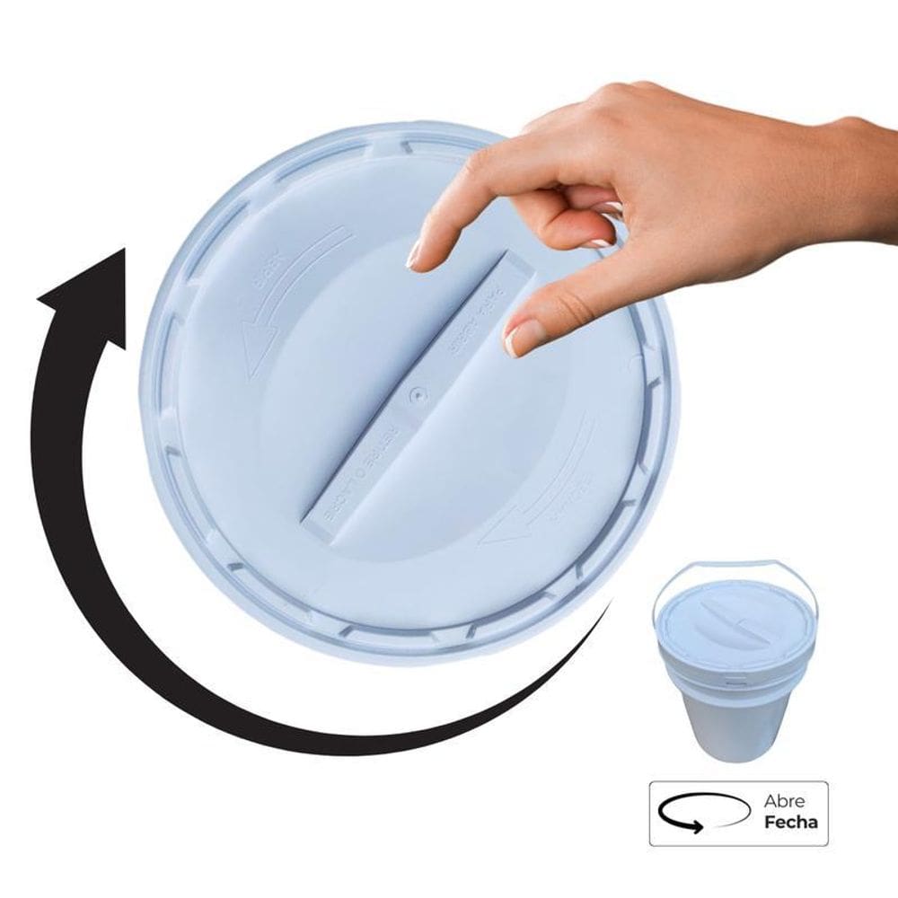 Balde Plástico 20L Tampa Rosqueavel Para Slime